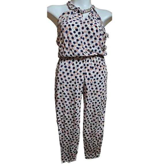 Vanessa Bruno Multicolor Patterned Halter Jumpsuit Size 6 - Picture 1 of 3